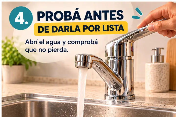Canilla que gotea después de cerrar el paso de agua