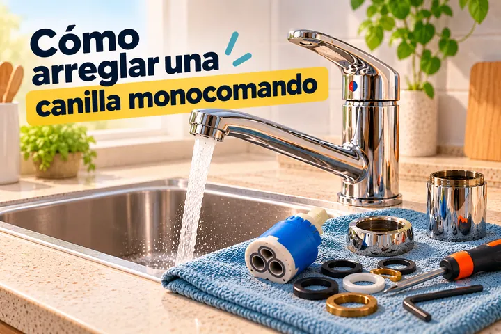 Canilla monocomando que pierde agua y puntos donde puede aparecer la pérdida