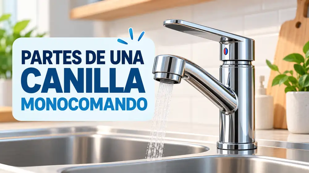 Partes de una canilla monocomando de cocina