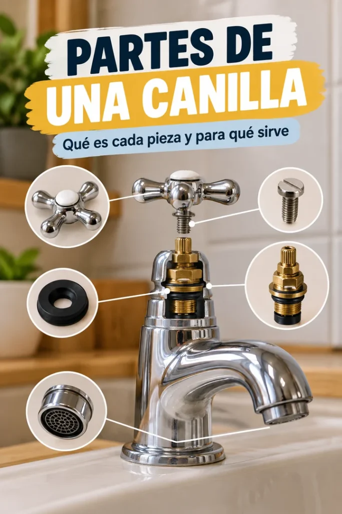 Partes de una canilla y sus componentes principales