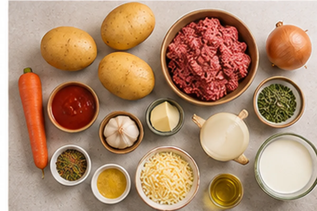 Ingredientes para hacer pastel de papa casero