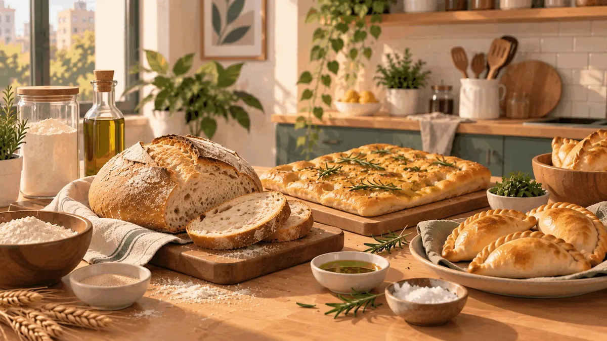 Recetas de panificados, pan casero y focaccia